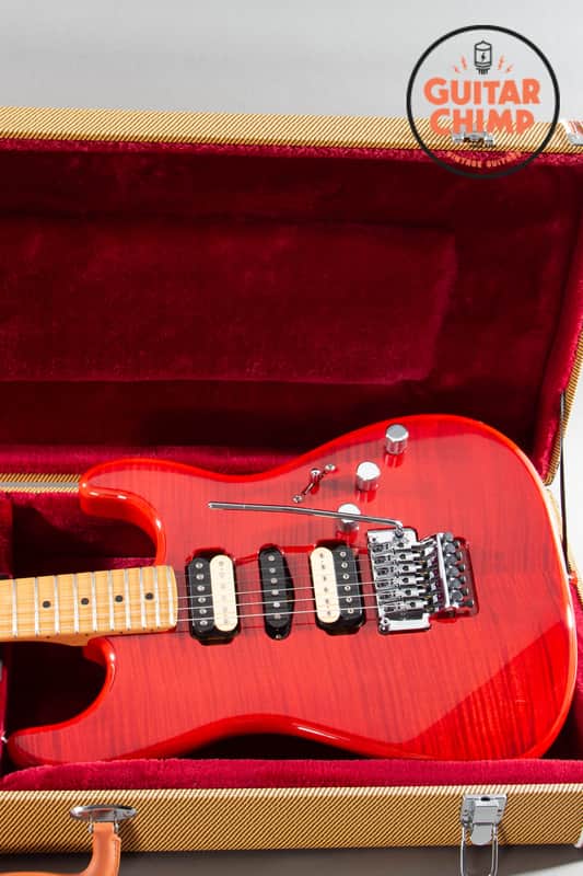 2020 Fender Japan MIJ Michiya Haruhata Stratocaster Trans Pink Flame Top Tweed HSC image 1