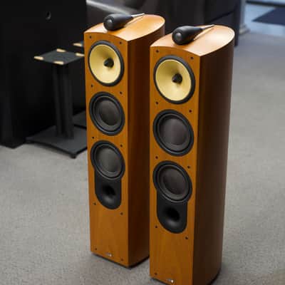 B&W Nautilus 804 Floor Standing Stereo Speakers in Cherry w/ Box & Accessories image 5