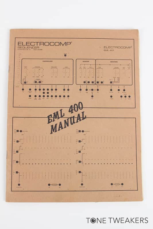 Electrocomp Sequencer EML 400 Manual synthesizer book VINTAGE SYNTH DEALER image 1