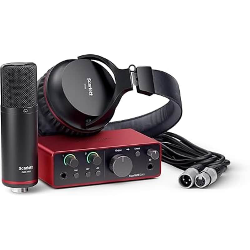 Focusrite Scarlett Solo Studio 4th Gen Audio Interface Bundle with Mic, Headphones image 1