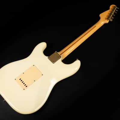1980 Fender The STRAT with Maple Fretboard - Olympic White | USA Fullerton Vintage Stratocaster Dan Smith Era 22-Karat Gold Hardware Matching Headstock | OHSC image 12