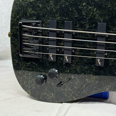 Fender HM Bass IV heavy metal 4-string Bass with Case - MIJ Made In Japan 1989 - 1990 - Green / Gold image 6