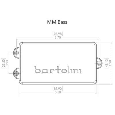 NEW Bartolini MM4CBC Music Man StingRay Bass Guitar Pickup Dual Coil - BLACK image 2