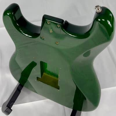 ESP Vintage Plus Strat Style Electric Guitar Body MIJ Japan 1990’s - Trans Green image 17