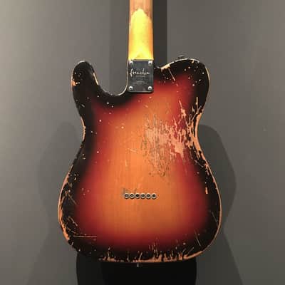 Made to Order - FRANCHIN Mars guitar Relic Aged 100% Nitro Lacquer (Butterscotch/ Sunburst/ Black/ White/ Blue/ Green/ Yellow/ Red/ Pink/ Burgundy/ Purple/ Gold/ Silver, etc.) Telecaster-Tele-T-Style Made in Italy image 21