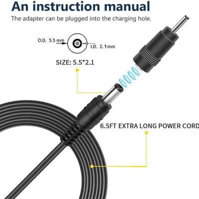 12V AC/DC Charger for Casio Privia Power Cord, Casio Privia Digital Piano Keyboard Casio AD-12MLA U, AD12M3 AD-A12150LW AD-A1215LW PX, WK, CDP, AP, CTK Series PX130RD BK WE Adapter Power Supply image 3
