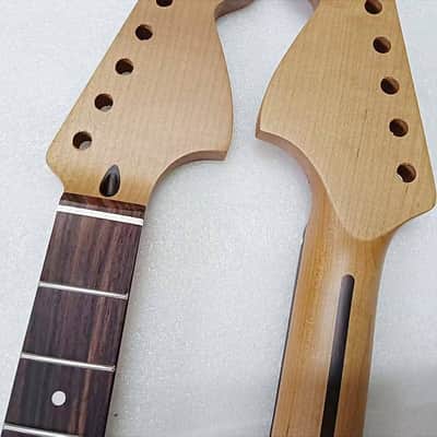 Roasted Maple Wood Matte Finish Strat Style Guitar Neck, Rosewood 22 Frets Fingerboard image 2
