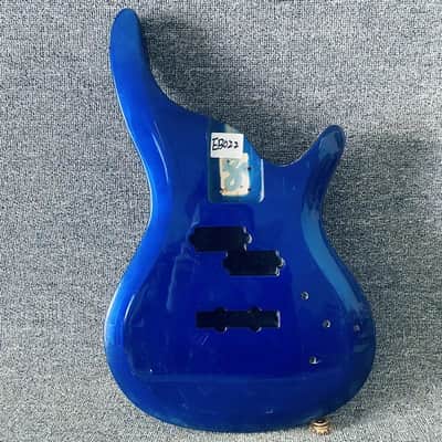 Glossy Black Basswood 4 String Bass Body image 1