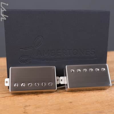 Lambertones "The Grinder" Humbucker 2 Wire Set Brushed Nickel image 1