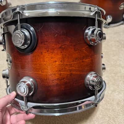 DW Collector's Series 5 Piece Drum Set in Tobacco Burst w/Cases image 7