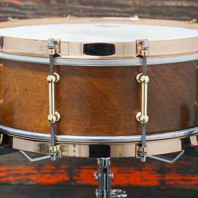 Ludwig 5x14" Solid Shell Snare Drum - 1920s Mahogany image 6