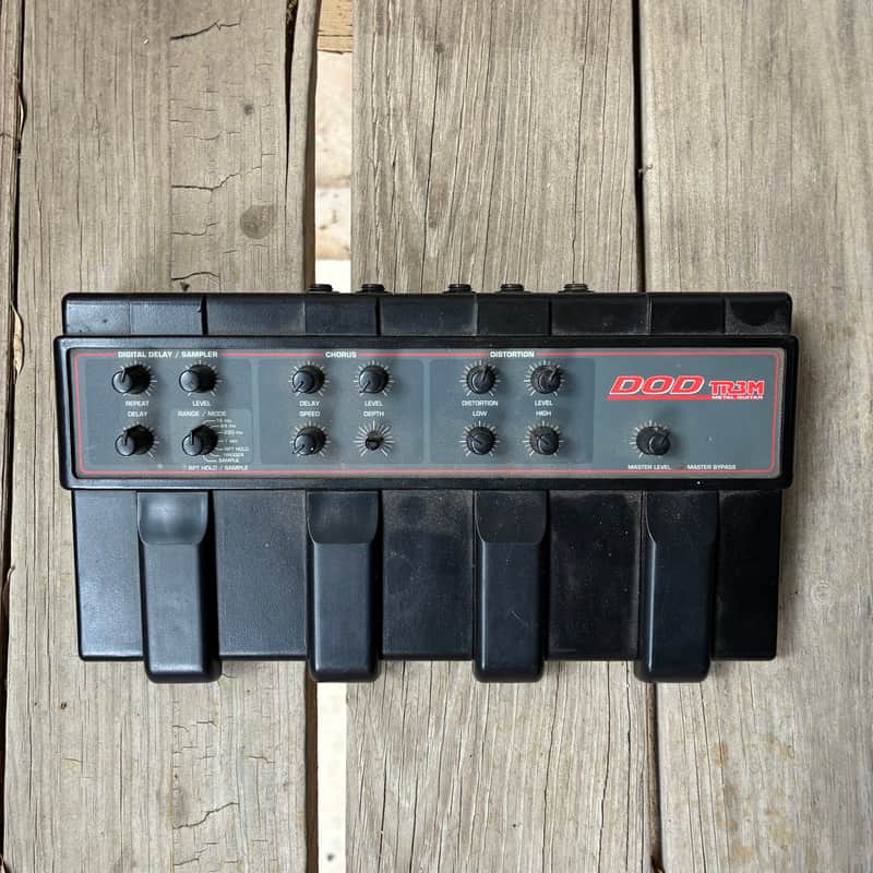 READ DOD TR3M metal electric guitar multi effect pedal work station  - Black  vintage electric guitar image 1