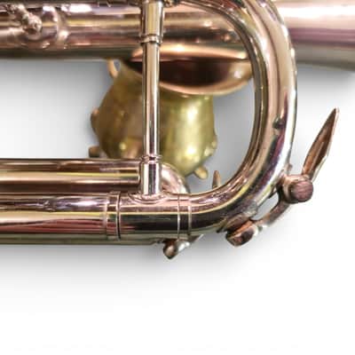 Vintage Soviet Nickel Trumpet Moscow Factory 1975 Original Case 2 Mouthpieces image 12