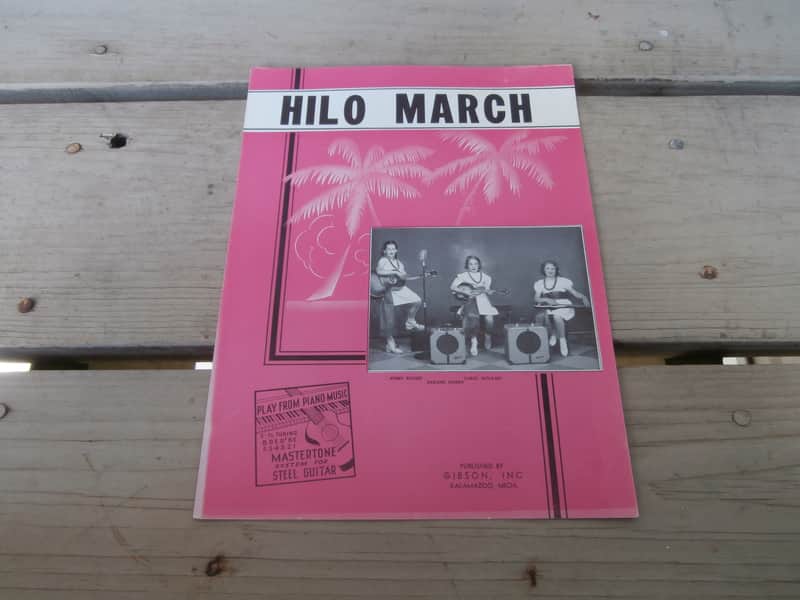 Vintage 1940 Gibson Mastertone System for Steel Guitar "Hilo March" Sheet Music! image 1
