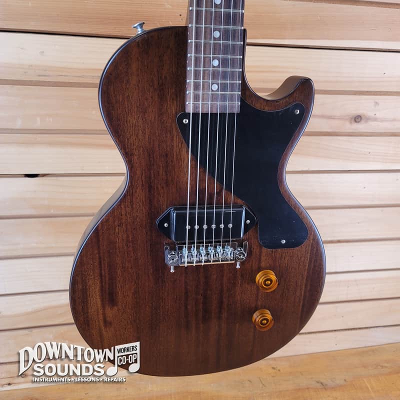 Gibson Charlie Starr Les Paul Junior with Historic LPJ "Gator Skin" Hard Case - Dark Walnut image 1