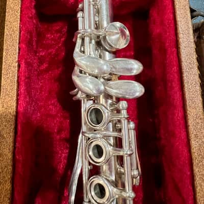 H.Bettoney "Silva Bet" Metal Clarinet 1930-40 - Silver image 12