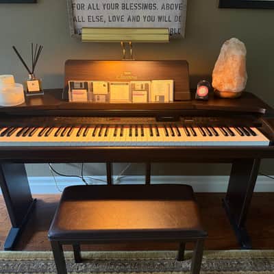 Yamaha Clavinova CVP-87A 1995 - Black and Woodgrain image 2