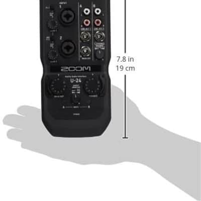 Zoom U-24 Handy Audio Interface, 2-Channel Portable USB Audio Interface, 2 XLR/TRS Combo Inputs, MIDI I/O, RCA Outputs image 4