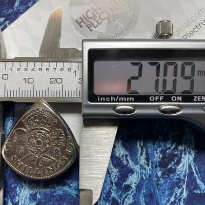 **Special Offer 20% Discount** Two (2) George VI Two Shillings Coin Guitar Picks. image 4