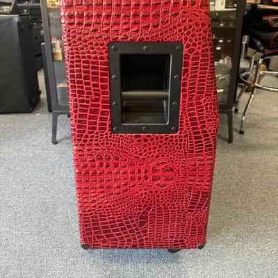 Mesa Boogie 4x12 4FB Oversized Recto Cabinet- Custom Red Crocodile Tolex 2007 - w/cover + casters image 8