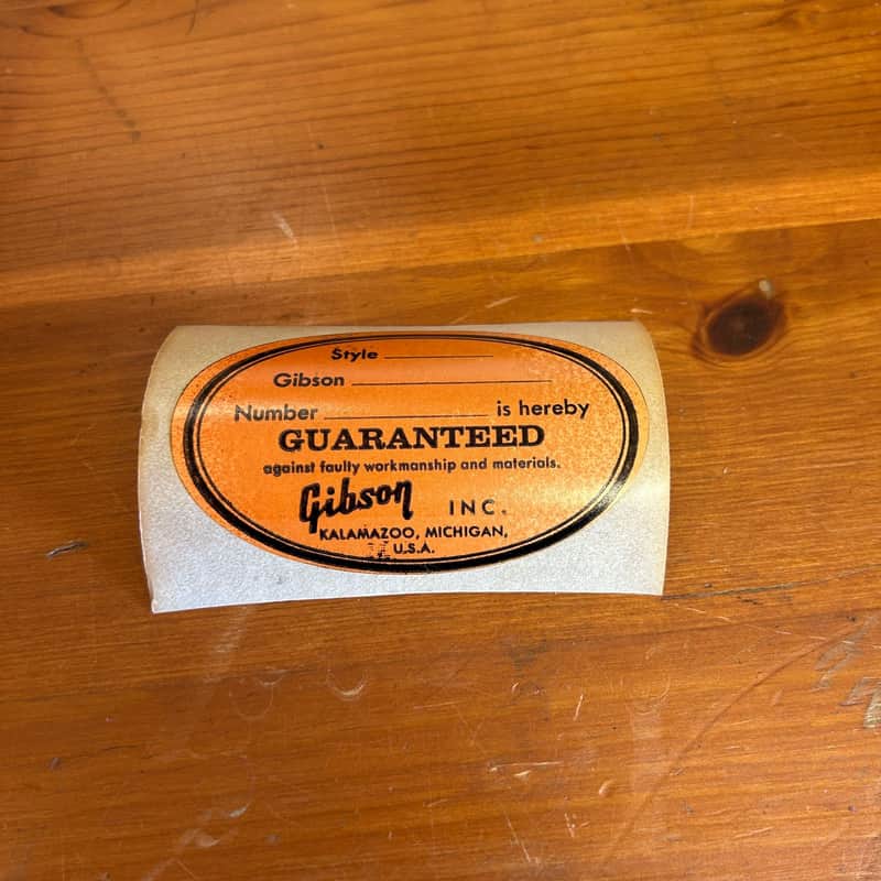 1950's Gibson Blank Orange Soundhole Label N.O.S. image 1