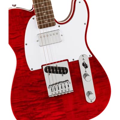 Squier Affinity Series Telecaster FMT SH Electric Guitar - Laurel Fingerboard, Crimson Red Transparent image 6