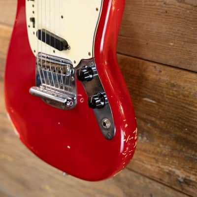 1965 Fender Mustang Rosewood Fretboard w/ Original Case - Dakota Red image 6