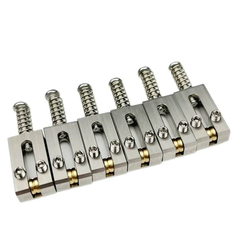 10.5MM Steel and Brass Guitar Bridge Tremolo Strat Style Roller Saddles image 1
