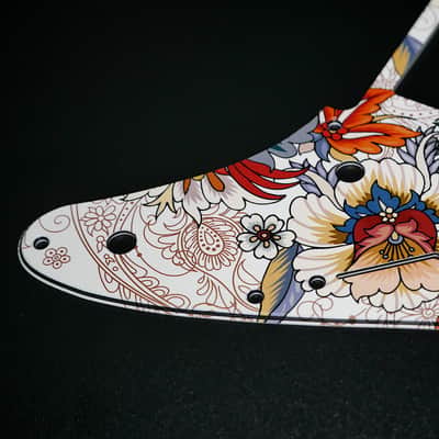 Folk Flowers / Ibanez Pickguard / RG350 / JEMJR / Graphic / Stormguitar image 8