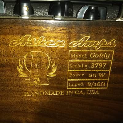 Ashen Goldy 20 Watt Boutique Tube Amp Amplifier image 5