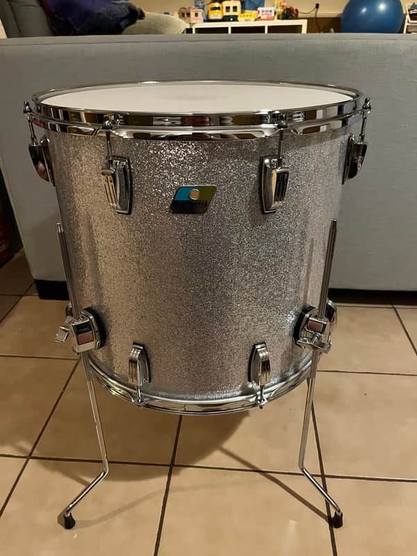 Ludwig LF868 Classic Maple 16x18" Floor Tom 1998 - Present - Silver Sparkle image 1