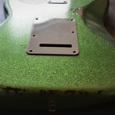Fender Custom Stratocaster Heavy Relic Lime Green Sparkle CS Texas Specials image 11
