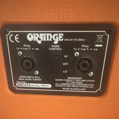 Orange OBC410HC 600-Watt 4x10" Bass Speaker Cabinet 2024 - Present - Orange image 4