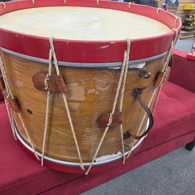 Cooperman Civil War Style Feild Bass Drum 24x16 - Natural/Red image 6