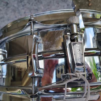 Ludwig No. 400 Supraphonic 5x14" 10-Lug Aluminum Snare Drum with Pointed Blue/Olive Badge 1969 - 1979 - Chrome-Plated image 7