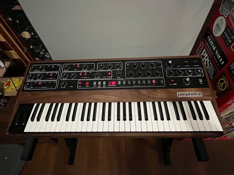 Sequential Prophet-5 61-Key 5-Voice Polyphonic Synthesizer 2020 - Present - Black with Wood Sides image 1