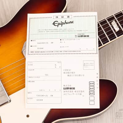 1995 Epiphone Casino-JL John Lennon Edition Pre-Elitist w/ Bigsby & Hangtag, Japan Terada image 16