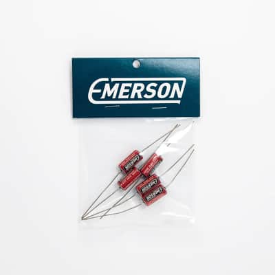 Emerson Custom Paper-in-Oil Capacitors - 0.047uf, Red & Cream - Pack of 5