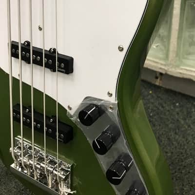 Sadowsky MetroExpress 21-Fret Vintage J/J Bass, Morado Fingerboard, 5-String Sage Green Metallic image 4