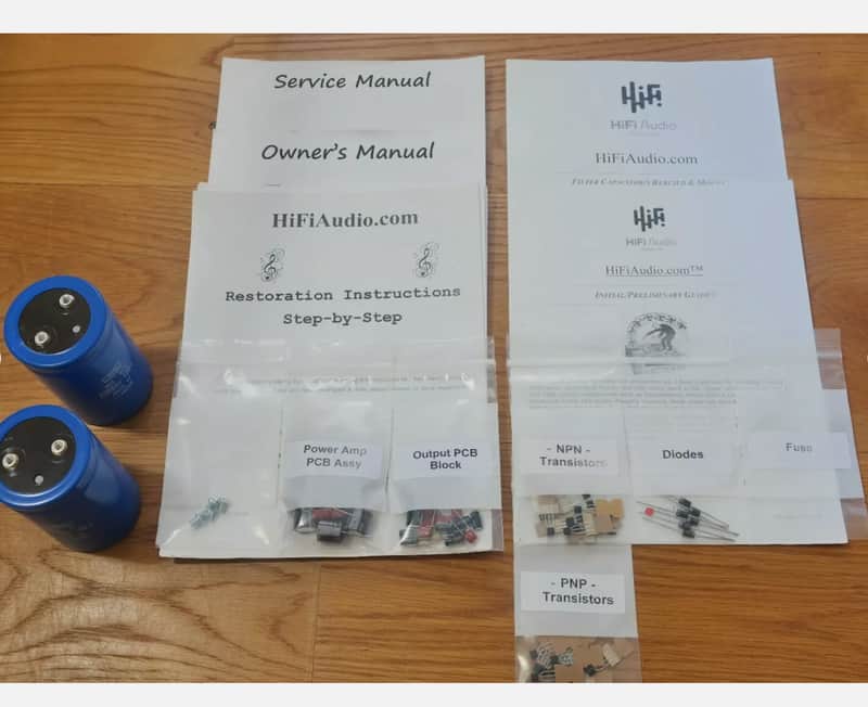 Hafler P500 restoration kit filter capacitor repair rebuild fix image 1