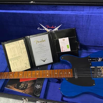 NEW ! Fender American Custom Telecaster NOS - 1-Piece Roasted AAA Flame Maple Neck Fingerboard - Sapphire Blue Transparent - Authorized Dealer - 7.4 lbs - G07467 image 15