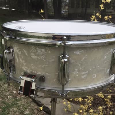 Slingerland Artists Snare Drum 1966 White Marine Pearl image 6