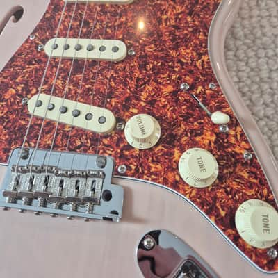 Fender American Professional II Stratocaster Thinline Shell Pink image 3