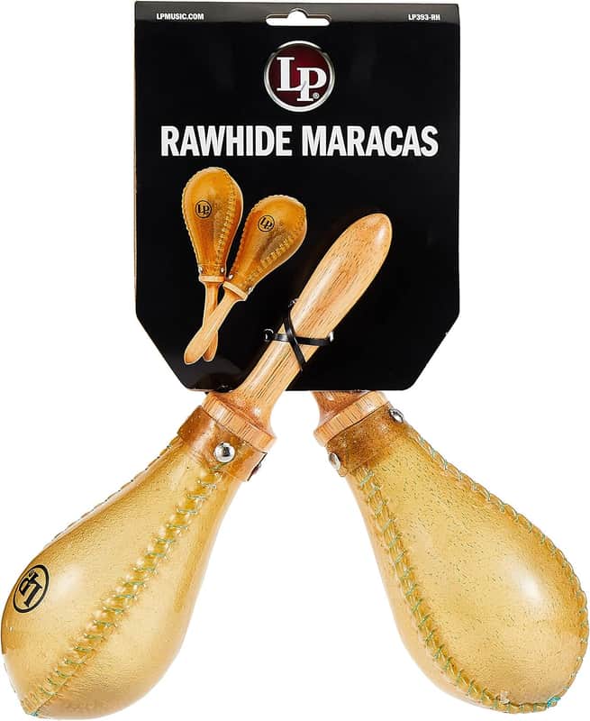Latin Percussion Salsa Rawhide Maracas Natural image 1