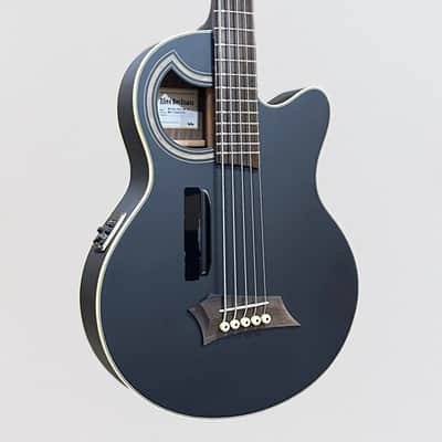 Warwick RockBass Alien Deluxe Thinline Hybrid 5 String Acoustic Electric Bass Guitar - Black Satin image 2