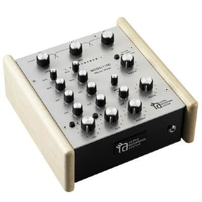 Alpha Recording System MODEL1100B 2-Channel Rotary DJ Mixer with Wooden Sides (limited silver edition) image 2