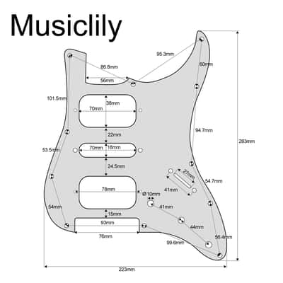 11 Holes Round Corner HSH Strat Pickguard for American/Mexican Fender Standard Stratocaster Electric Guitar, 4Ply Red Tortoise image 2