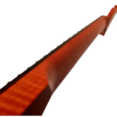 Tele Style neck Roasted flame maple with rosewood fretboard (Satin) image 5