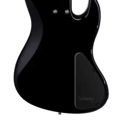 Sadowsky MetroExpress 21-Fret Vintage J/J Bass, Morado Fingerboard, Fretless, Lefthand, 5-String - Solid Black High Polish image 3