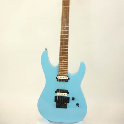 Dean MD 24 Electric Guitar, Roasted Maple with Floyd Rose, Vintage Blue w/ Case image 2